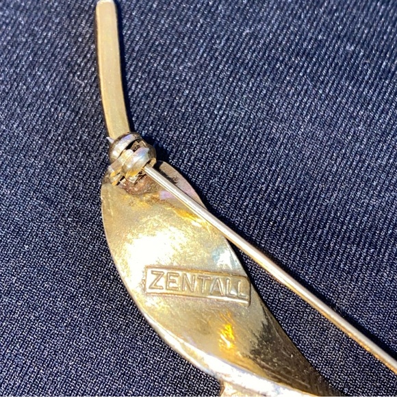 ZENTALL BROOCH GOLD TONE VINTAGE Wheat - Picture 3 of 9
